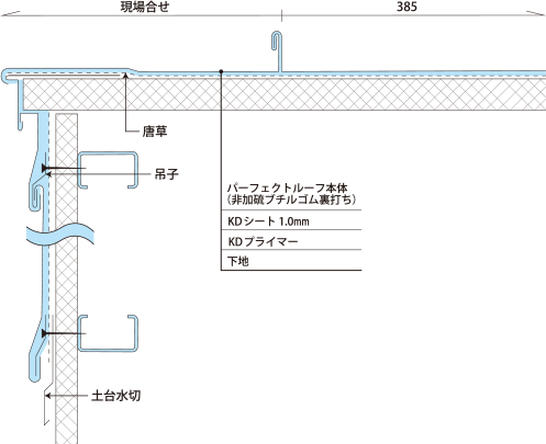 けらば・壁面部納め図